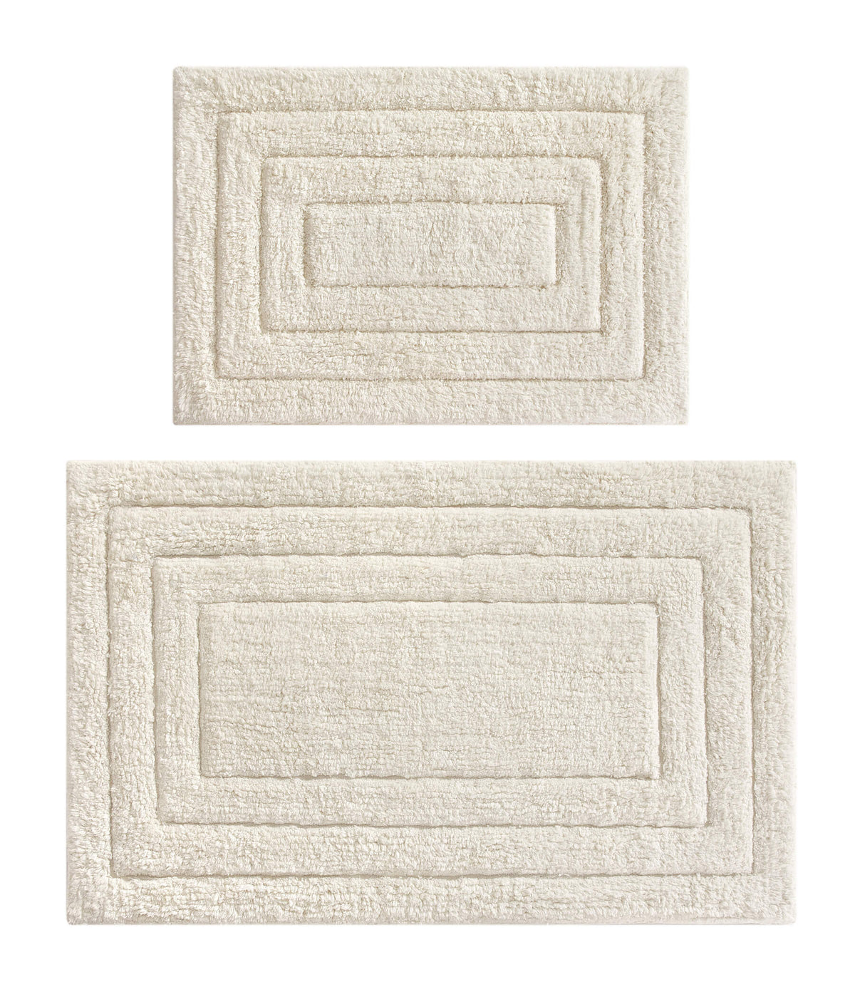 Chic-Home-Greyson 2 Piece Plush Cotton Bath Rug Set-