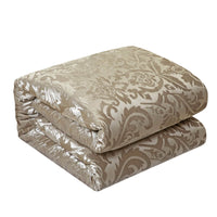 Chic-Home-Athena 5 Piece Jacquard Burnout Velvet Damask Comforter Set-