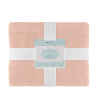 Chic Home Dobby Border Turkish Cotton 2 Piece Bath Sheet Towel Set-Rose