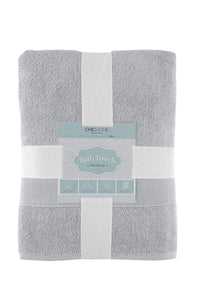 Chic Home Dobby Border Turkish Cotton 4 Piece Bath Towel Set-Grey