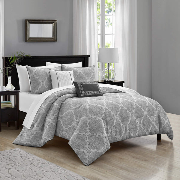 Chic-Home-Kenji 9 Piece Gauze Jacquard Comforter Set-