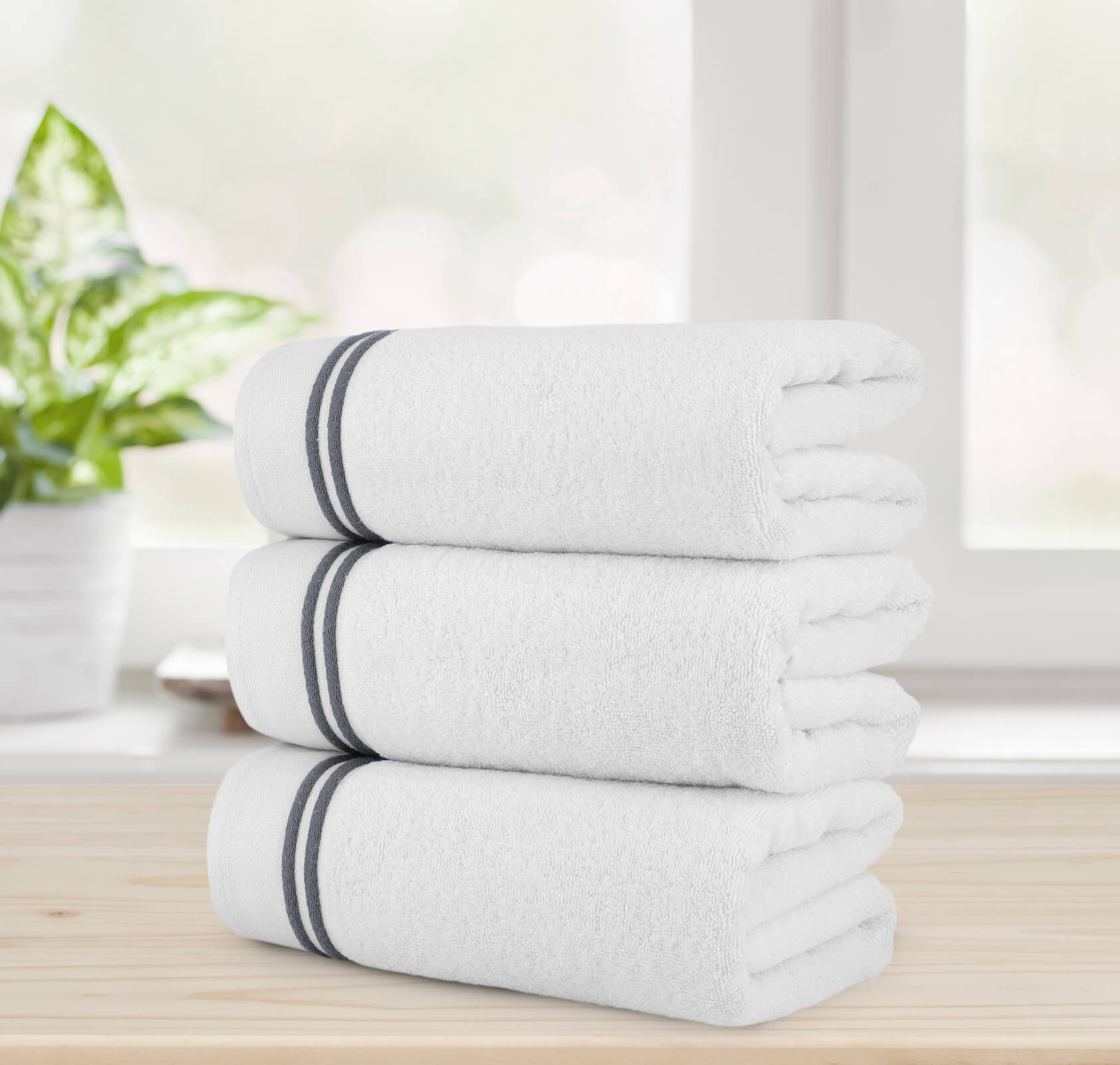 575 GSM Caress Ultra Absorbent Cotton 3 pc Bath Towel Set