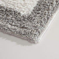 Chic-Home-Laudine Two-Tone Plush Cotton Large Bathroom Rug-