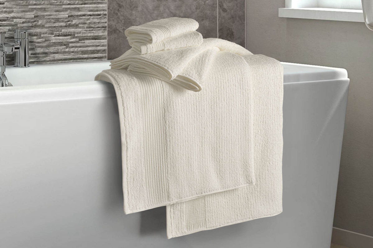 Jacquard Turkish Cotton 6 Piece Towel Set-Beige