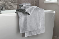 Jacquard Turkish Cotton 6 Piece Towel Set-Grey