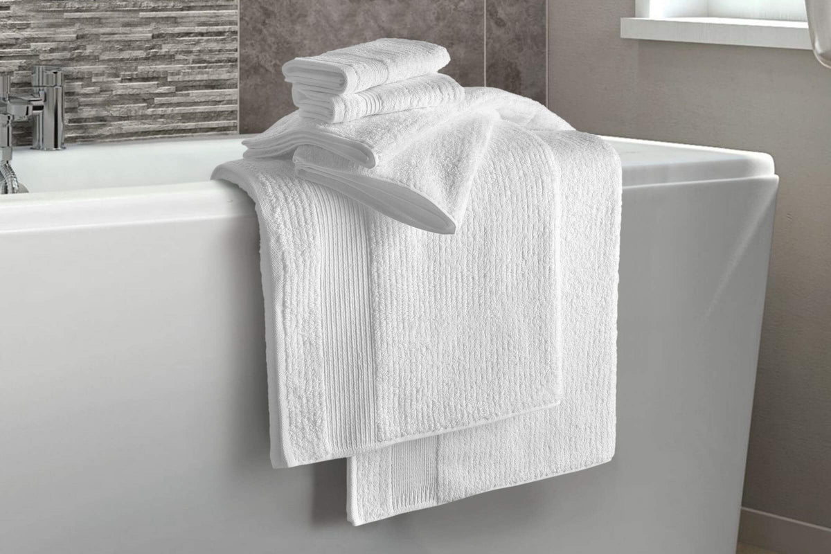 Jacquard Turkish Cotton 6 Piece Towel Set-White