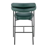 Iconic Home Art Deco Faux Leather Bar Stool 