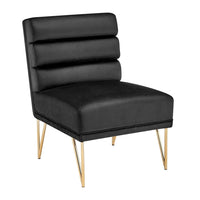 Iconic Home Cali Velvet Slipper Accent Chair 