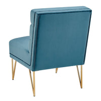 Iconic Home Cali Velvet Slipper Accent Chair 