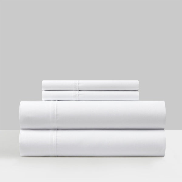 Chic Home Ashton 4 Piece Piping Flange Edge Sheet Set White