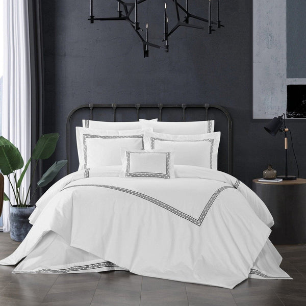 Chic Home Crete 8 Piece Cotton Comforter Set Black