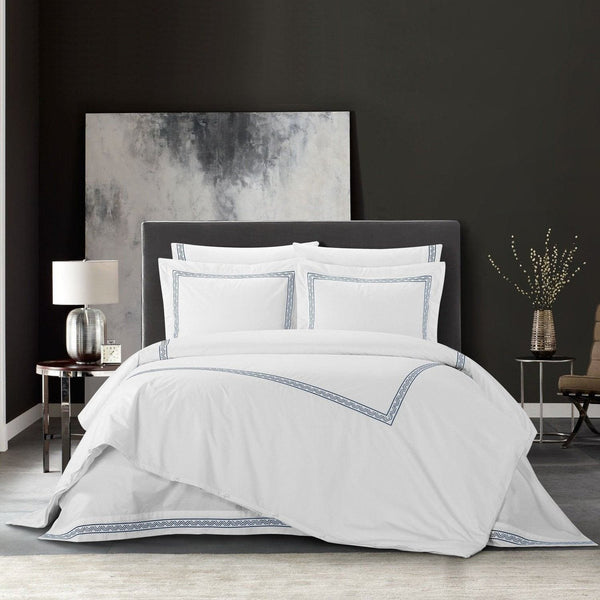 Chic Home Ella 3 Piece Cotton Duvet Cover Set Navy