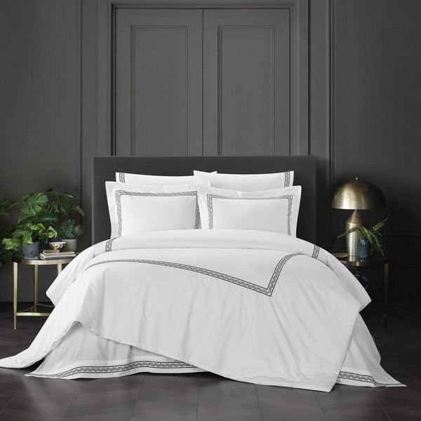 Chic Home Ella 7 Piece Cotton Duvet Cover Set Black