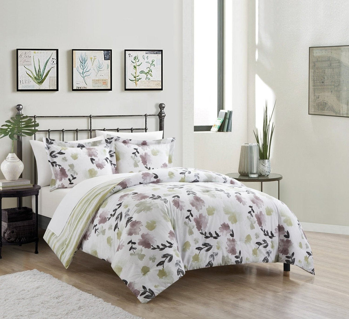 Floral-print duvet cover king bed - Home
