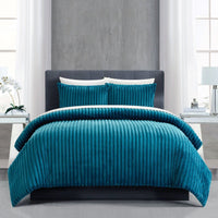 Chic Home Fargo 3 Piece Microplush Comforter Set Teal