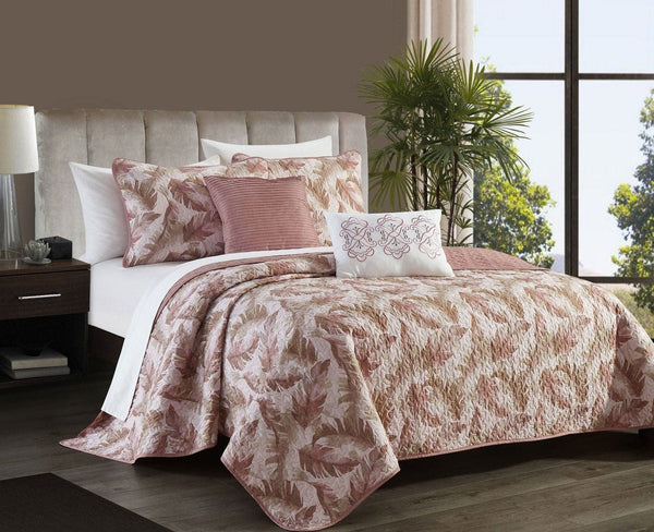 Chic Home Ipanema 5 Piece Floral Quilt Set 