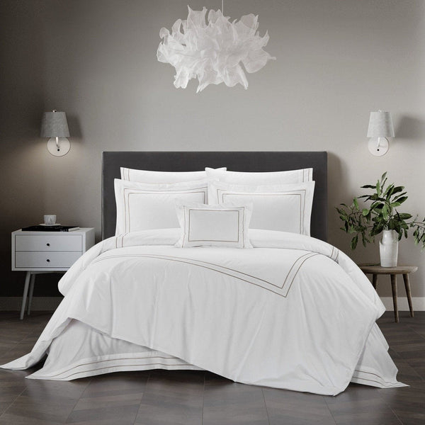 Chic Home Milos 8 Piece Cotton Comforter Set Beige