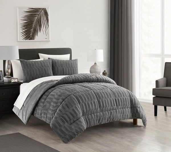 Chic Home Pacifica 7 Piece Faux Fur Comforter Set 