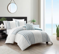 Chic Home Sofia 4 Piece Cotton Jacquard Comforter Set 