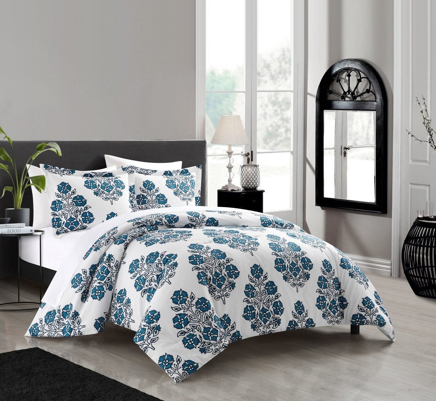 Chic Home Yazmin 3 Piece Floral Medallion Print Duvet Cover Set