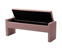 Iconic Home Kube Linen Textured Storage Bench 