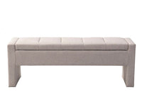 Iconic Home Kube Linen Textured Storage Bench 