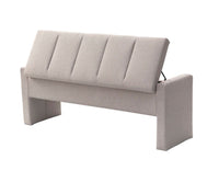 Iconic Home Kube Linen Textured Storage Bench 