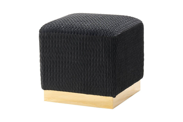 Iconic Home Swell Velvet Ottoman 