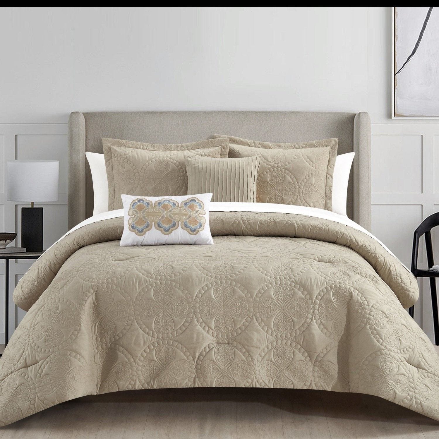 Adaline 5 Piece Embroidered Comforter Set