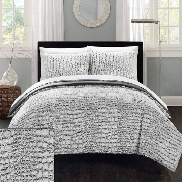 Chic Home Alligator 7 Piece Faux Fur Comforter Set 