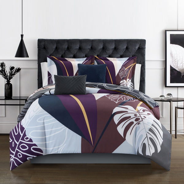 Chic Home Anaea 9 Piece Abstract Comforter Set Twin