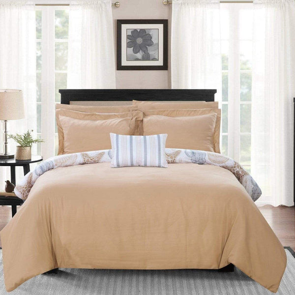 Chic Home Aquatic 8 Piece Reversible Comforter Set 