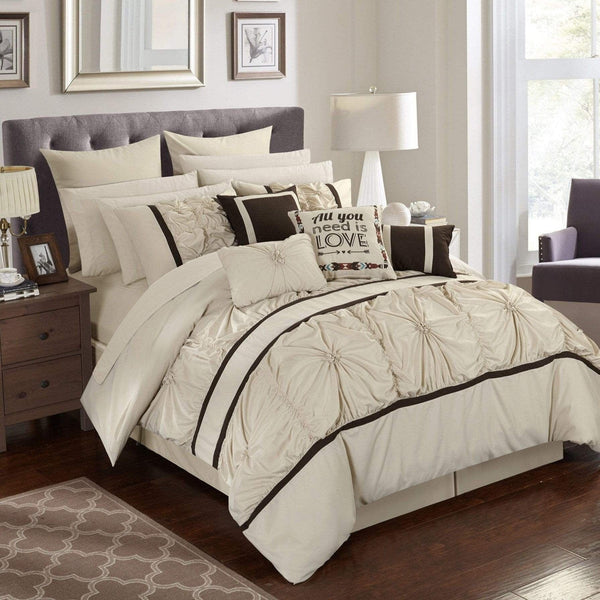 Chic Home Ashville 16 Piece Floral Comforter Set 