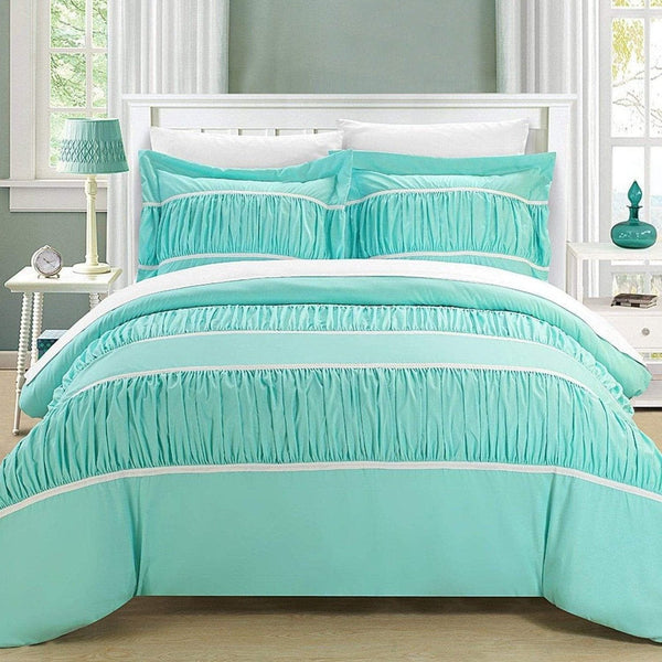 Chic Home Betsy 7 Piece Ruffled Duvet Cover Set Queen