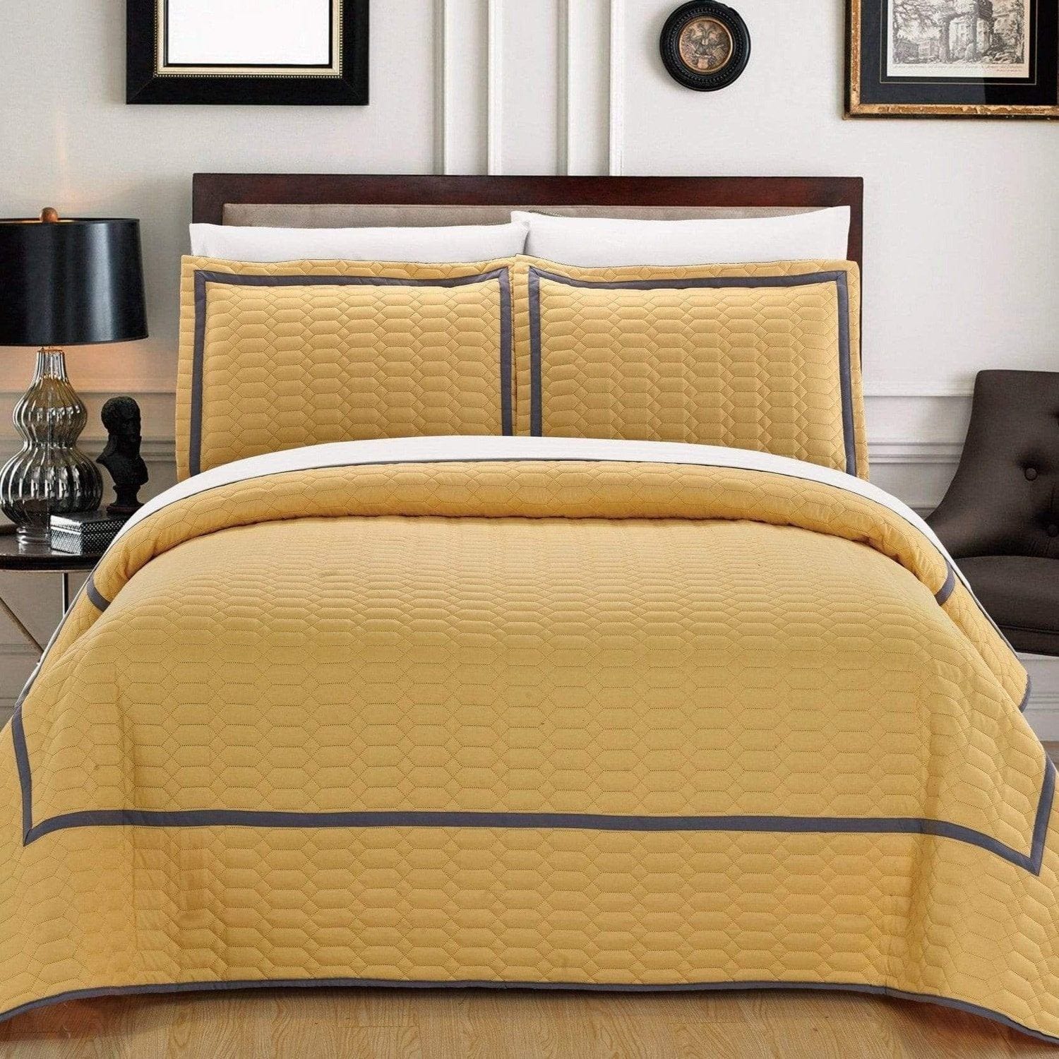 Chic Home Birmingham 3 Piece King Quilt Set Bedding shops