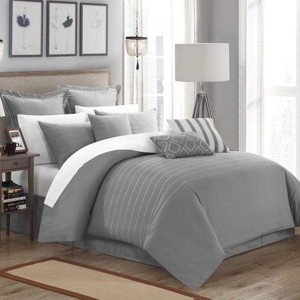 Chic Home Brenton 9 Piece Embroidered Comforter Set 