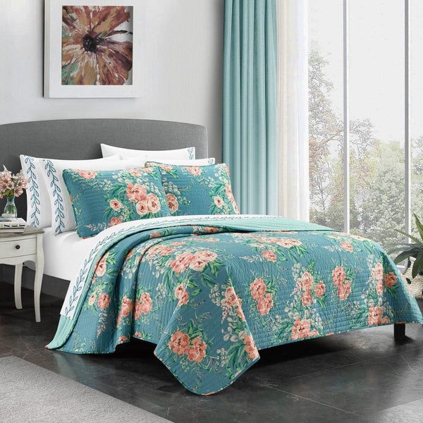 Chic Home Carlotta 9 Piece Floral Quilt Set 