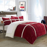 Chic Home Chloe 7 Piece Sherpa Comforter Set 