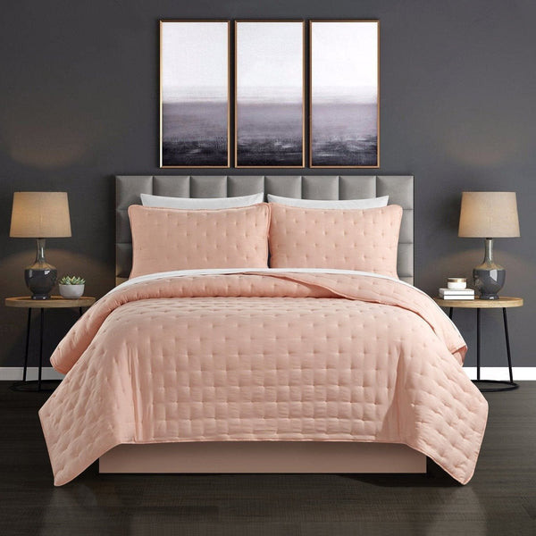 Chic Home Chyle 3 Piece Tufted Quilt Set Blush