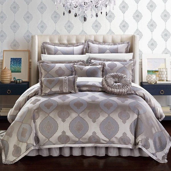 Chic Home Cipriana 13 Piece Jacquard Comforter Set Taupe