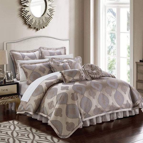 Chic Home Cipriana 9 Piece Jacquard Comforter Set 