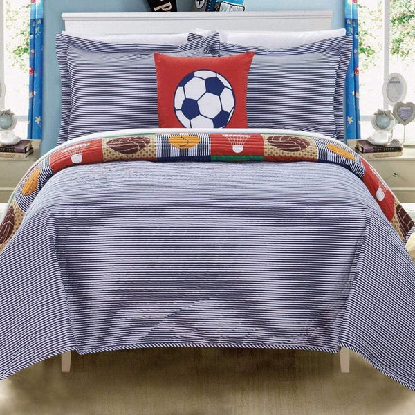 Chic Home Classic Sport 4 Piece Reversible Quilt Set 