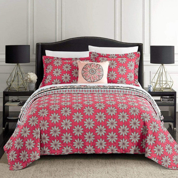 Chic Home Collin 4 Piece Cotton Quilt Set 