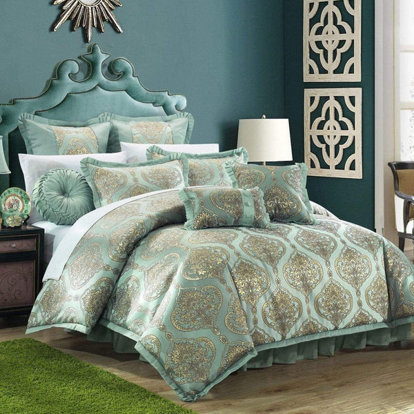 Chic Home Como 9 Piece Jacquard Comforter Set 