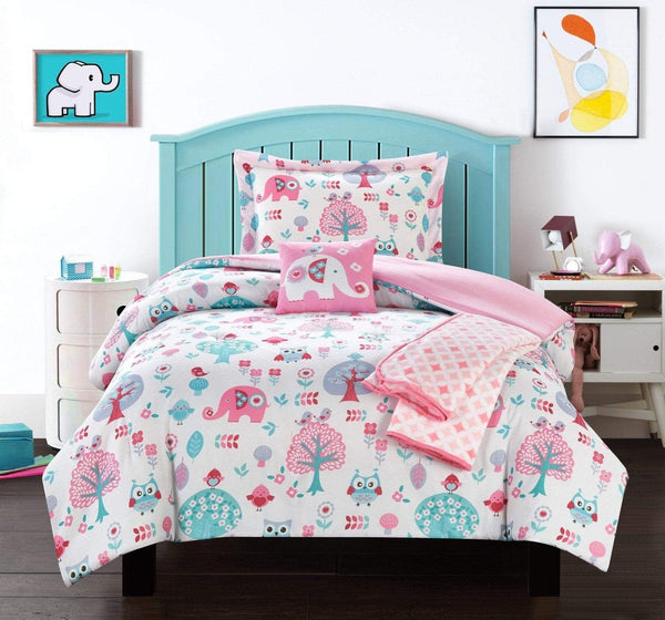 Chic Home Elephant Garden 5 Piece Kids Comforter Set Twin