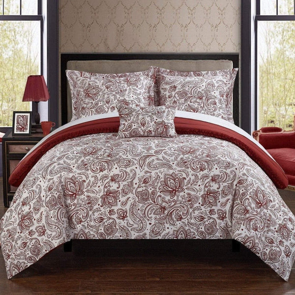 Chic Home Eliza 4 Piece Floral Duvet Cover Set 