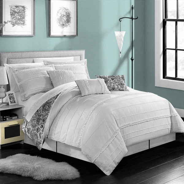 Chic Home Elle 11 Piece Reversible Comforter Set White