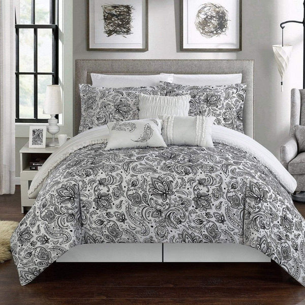 Chic Home Elle 7 Piece Reversible Comforter Set 