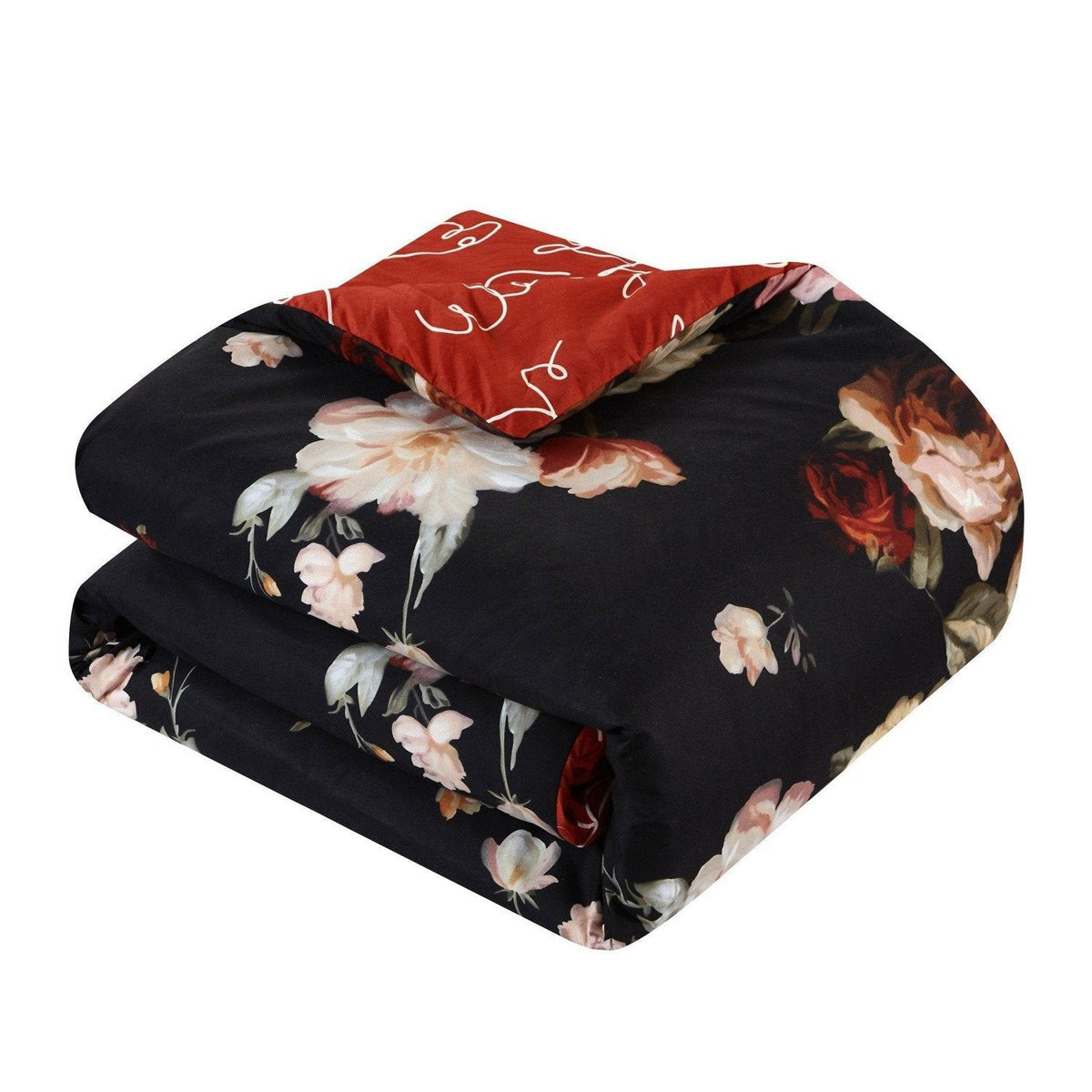 Chic Home Enid 5 Piece Reversible Floral Comforter Set Bedding