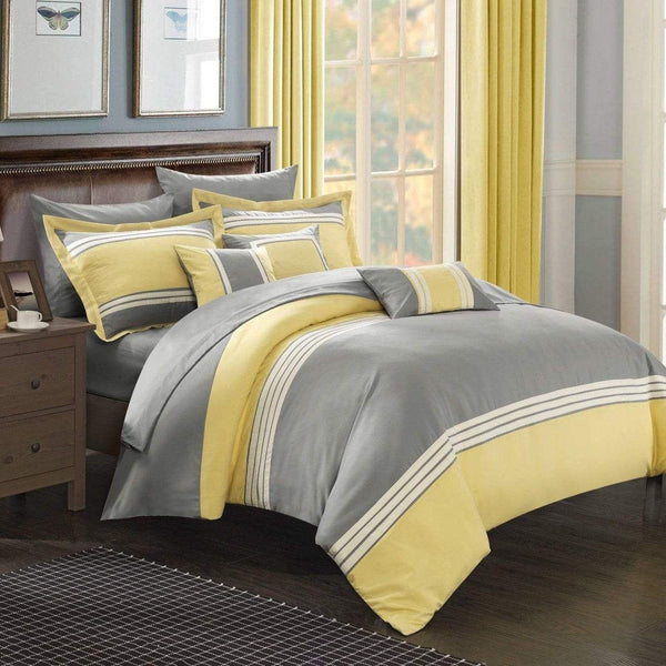 Chic Home Falcon 10 Piece Color Comforter Set 